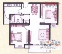 宝华现代城2室2厅1卫98㎡户型图