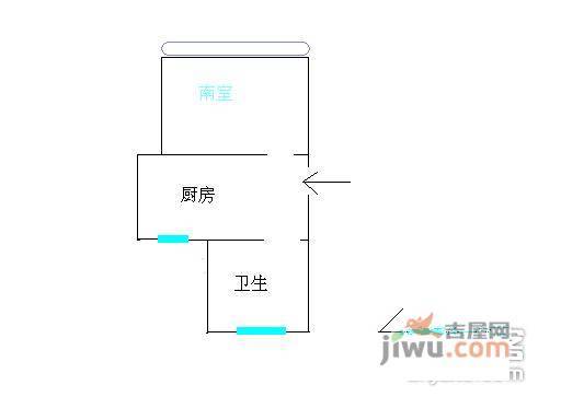 凌云新村1室1厅1卫50㎡户型图