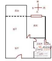 三林安居苑1室2厅1卫户型图