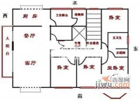 静安丽舍4室2厅2卫127㎡户型图