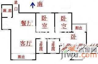 静安丽舍3室2厅2卫170㎡户型图