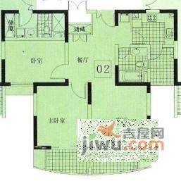 静安丽舍2室2厅2卫125㎡户型图