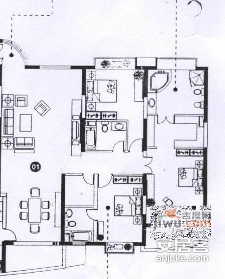 御翠豪庭5室2厅3卫户型图