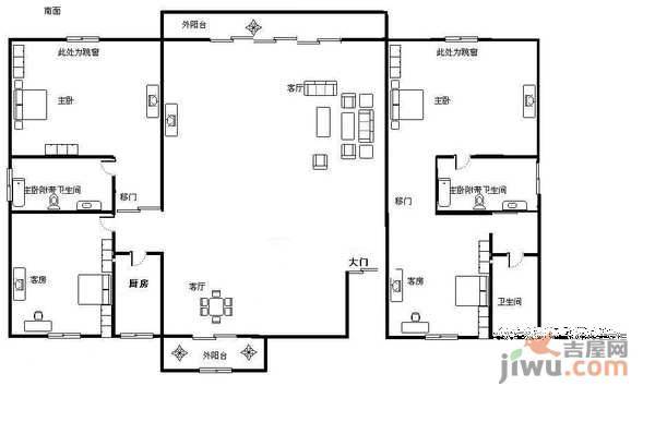 御翠豪庭4室2厅2卫321㎡户型图