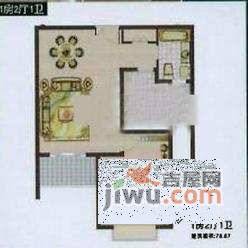 梧桐城邦1室2厅1卫74㎡户型图