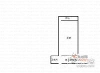 潍坊二村1室0厅1卫39㎡户型图