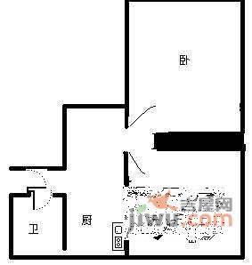 潍坊二村2室0厅1卫52㎡户型图