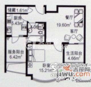 九亭明珠苑2室1厅1卫户型图