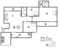 虹桥河滨花园3室2厅2卫232㎡户型图