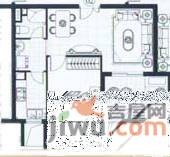 虹桥河滨花园1室2厅1卫67㎡户型图