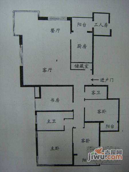 虹桥河滨花园4室2厅2卫232㎡户型图