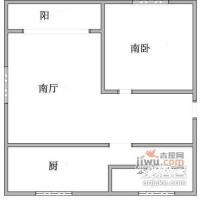 南方城1室2厅1卫105㎡户型图