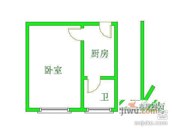 曹杨三村1室0厅1卫户型图