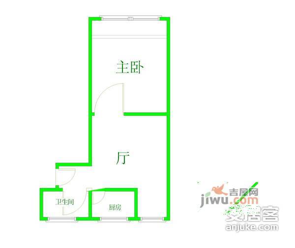 曹杨三村1室1厅1卫50㎡户型图