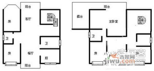 汇翠花园5室2厅3卫249㎡户型图