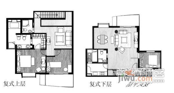 汇翠花园3室2厅3卫户型图