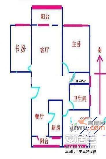 真光新村第二小区3室1厅1卫户型图