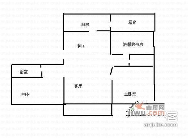 金玉苑3室1厅1卫106㎡户型图