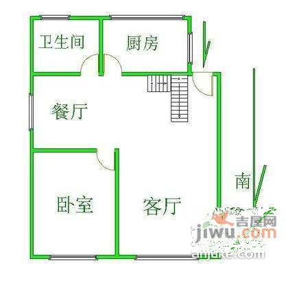 金玉苑1室1厅1卫63㎡户型图