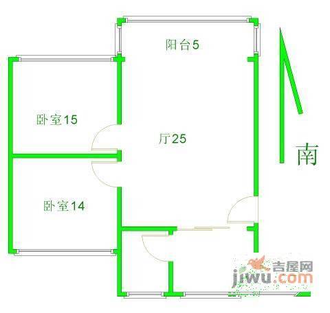 金玉苑2室2厅1卫112㎡户型图