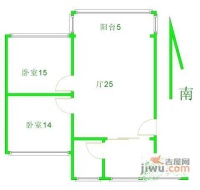 金玉苑2室2厅1卫112㎡户型图