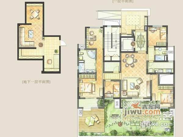 湾流域城二期5室3厅2卫245㎡户型图