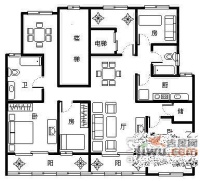 湾流域城二期5室2厅2卫180㎡户型图