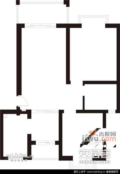 申江豪城3室1厅1卫119㎡户型图
