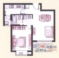 明园森林都市滴翠苑1室1厅1卫78㎡户型图