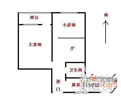 高荣小区2室1厅1卫82㎡户型图