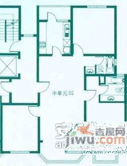 绿洲城市花园3室2厅2卫158㎡户型图