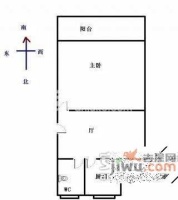 大华一村1室2厅1卫60㎡户型图