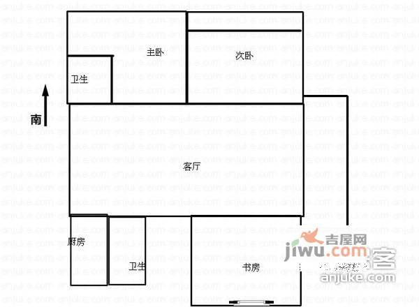 大华一村3室1厅1卫108㎡户型图