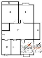 大华一村3室2厅1卫122㎡户型图