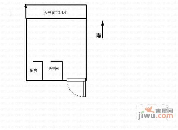 大华一村1室0厅1卫35㎡户型图