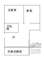 龙柏二村2室1厅1卫78㎡户型图