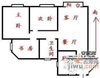 沪中新苑3室2厅2卫126㎡户型图