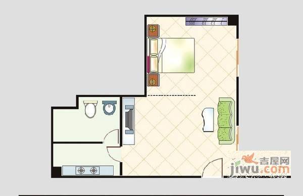 馨亭家苑1室1厅1卫102㎡户型图