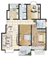 馨亭家苑3室2厅1卫114㎡户型图