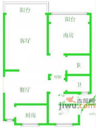 真源小区2室2厅2卫户型图