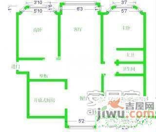 真源小区3室2厅2卫151㎡户型图