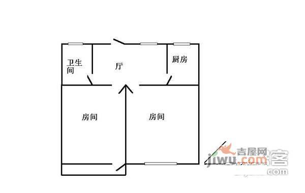 彭浦新村2室1厅1卫95㎡户型图