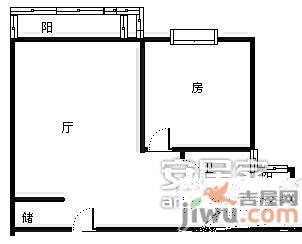 金鹤新城水岸秀苑1室2厅1卫62㎡户型图