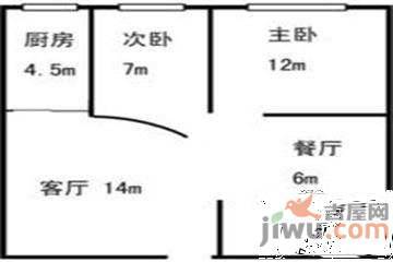 世纪之门2室1厅1卫65㎡户型图