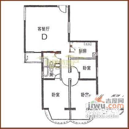 世纪之门3室2厅2卫136㎡户型图