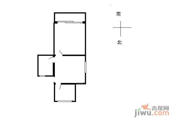 呼玛三村1室1厅1卫61㎡户型图