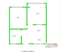 长风二村风荷苑2室1厅1卫95㎡户型图