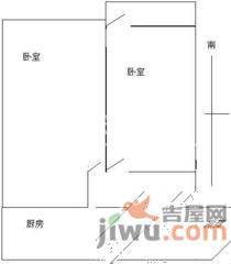 长风二村风荷苑2室0厅1卫50㎡户型图