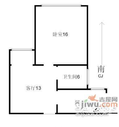 元丰天山花园1室1厅1卫403㎡户型图