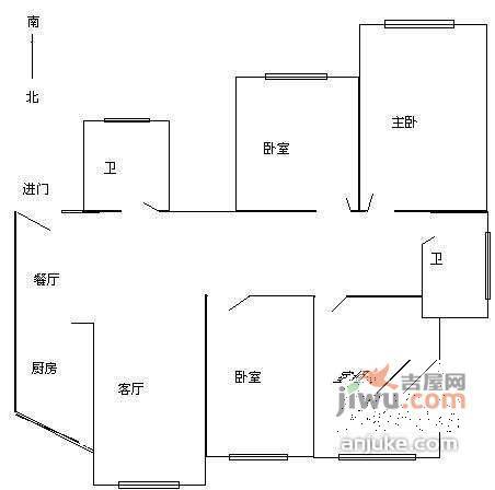 上海风景5室2厅3卫170㎡户型图